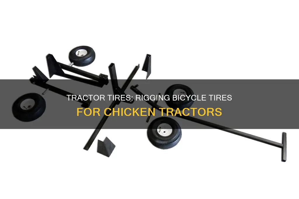 how to rig bicycle tires on a chicken tractor