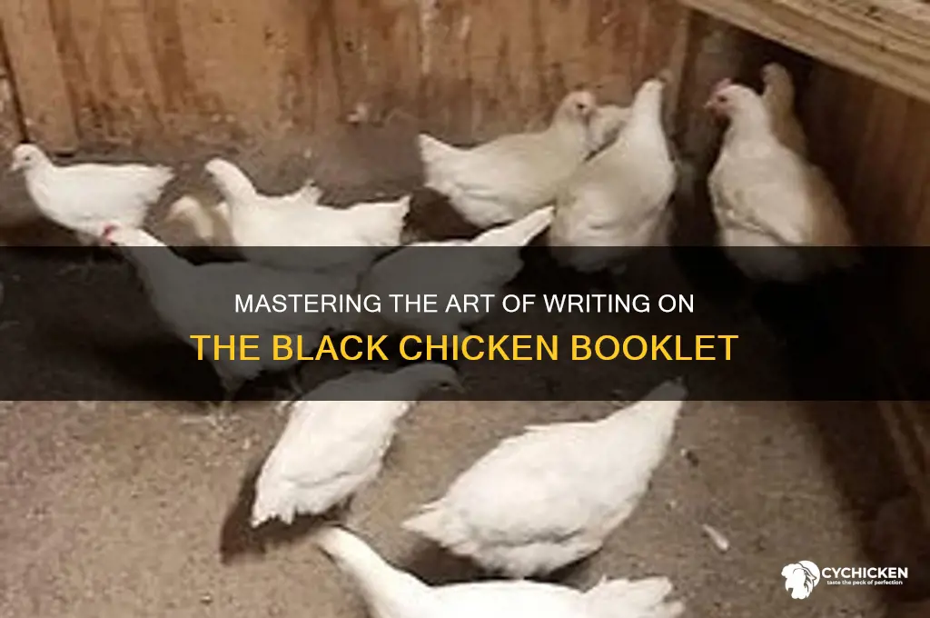 how to right on the black chicking booklet