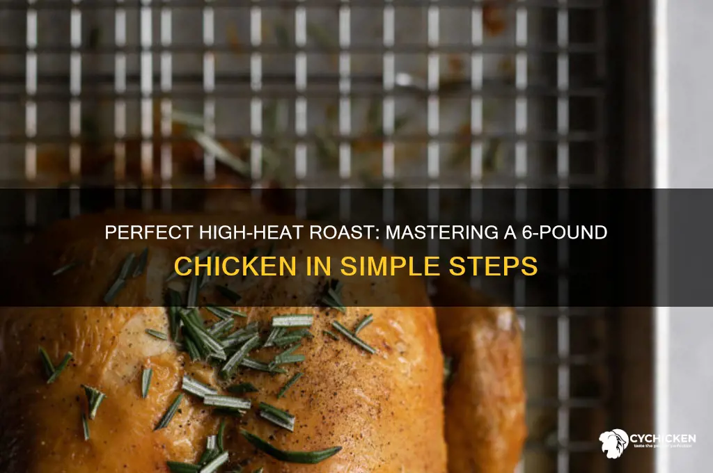 how to roast a 6 pound chicken on high heat