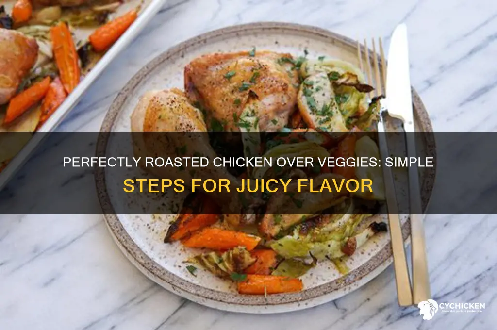 how to roast a chicken over vegetables
