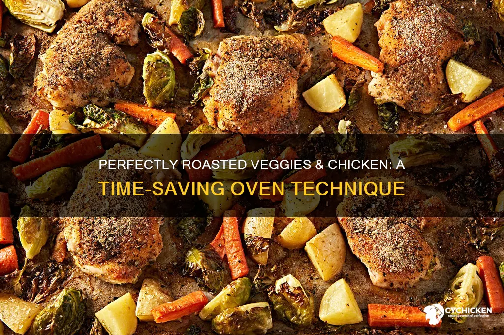 how to roast vegetable and chicken at the same time