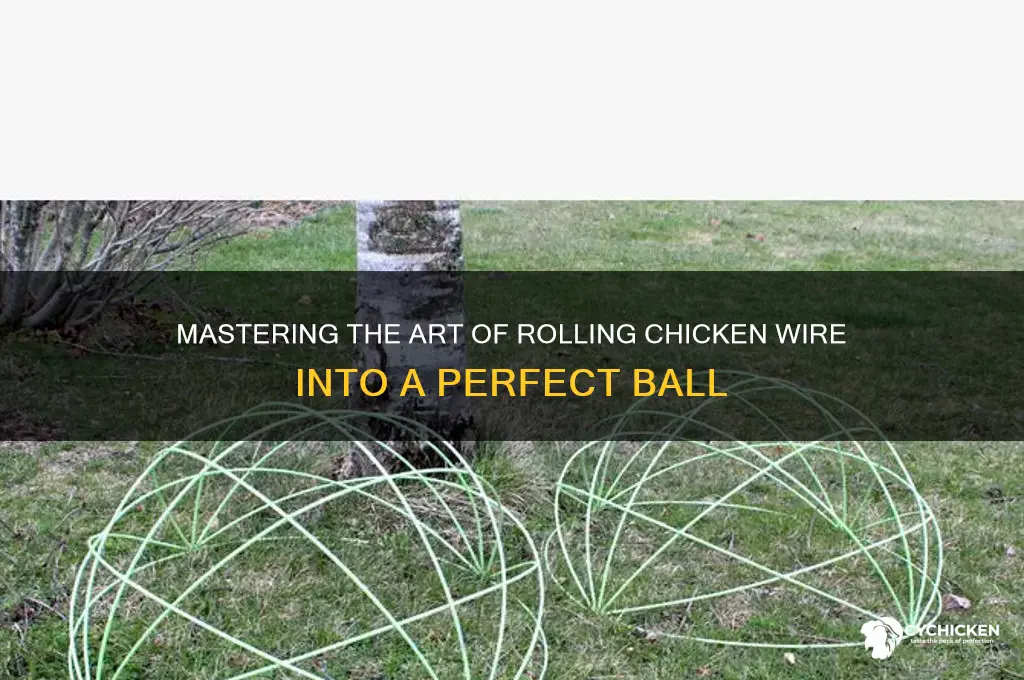 how to roll chicken wire into a ball