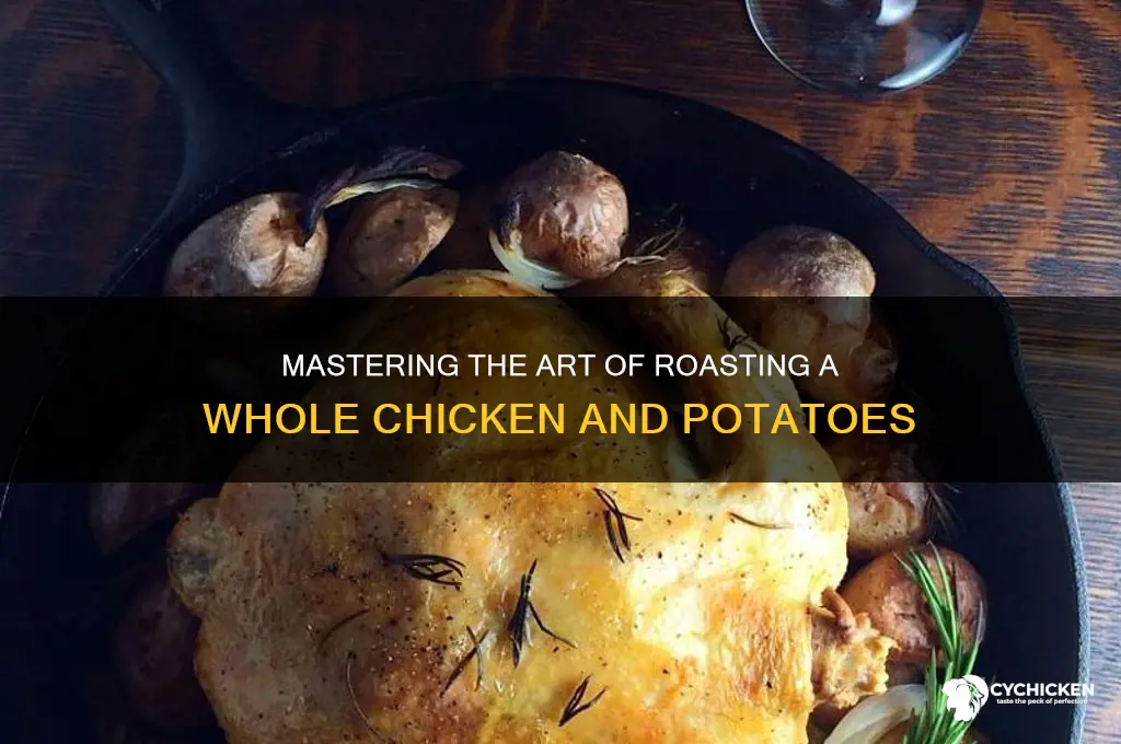 how to roqst a whooe chicken and potatoes