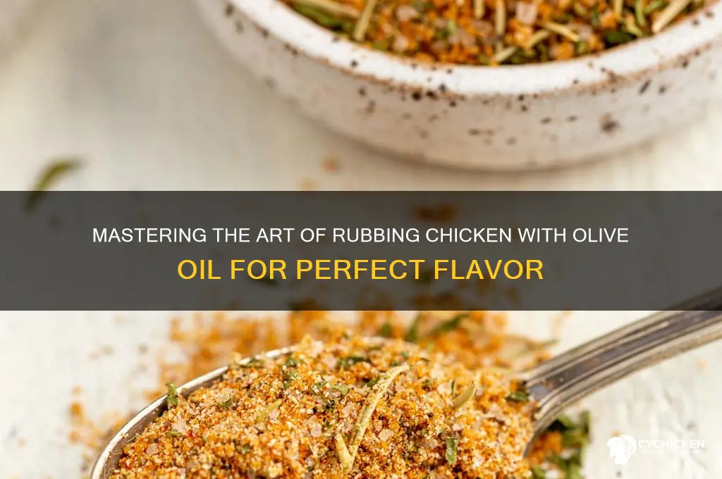 how to rub chicken with olive oil