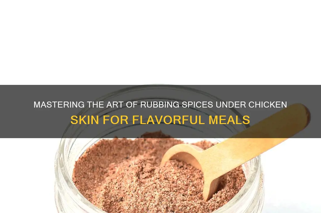 how to rub spices under chicken skin