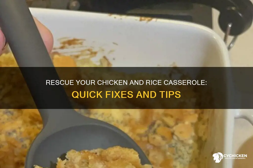 how to salvage chicken and rice casserole
