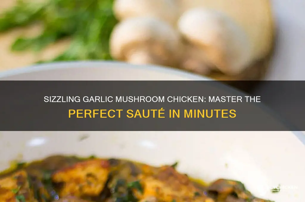 how to saute chicken with garlic and mushrooms