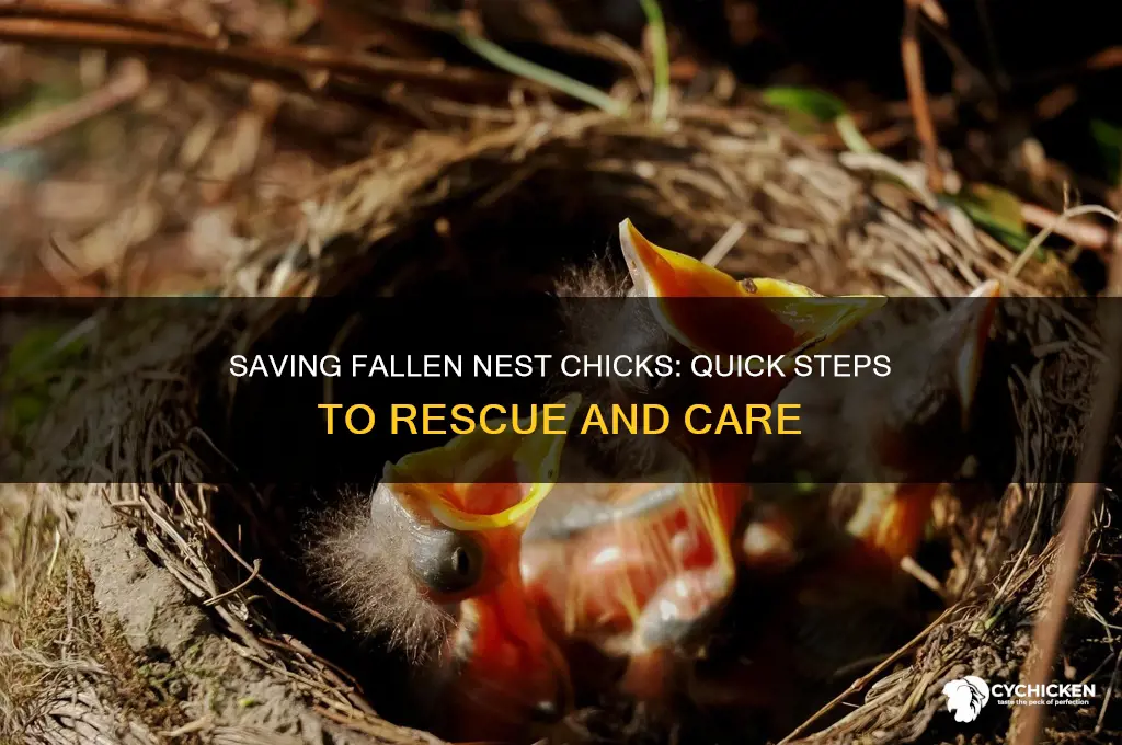 how to save chicks whos nests fell