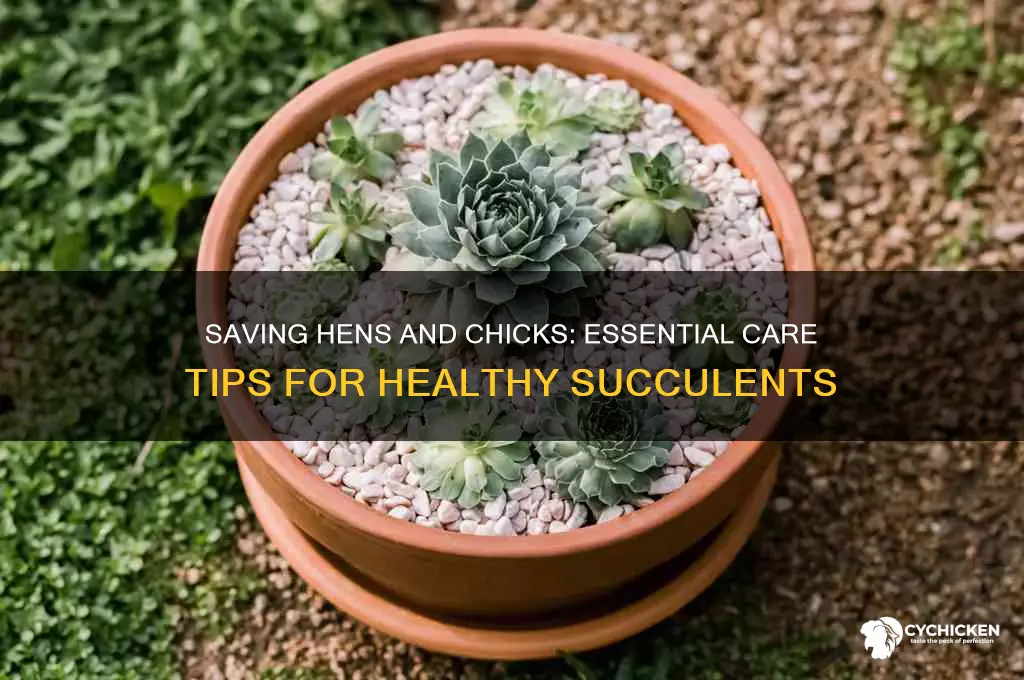 how to save hens and chicks plant