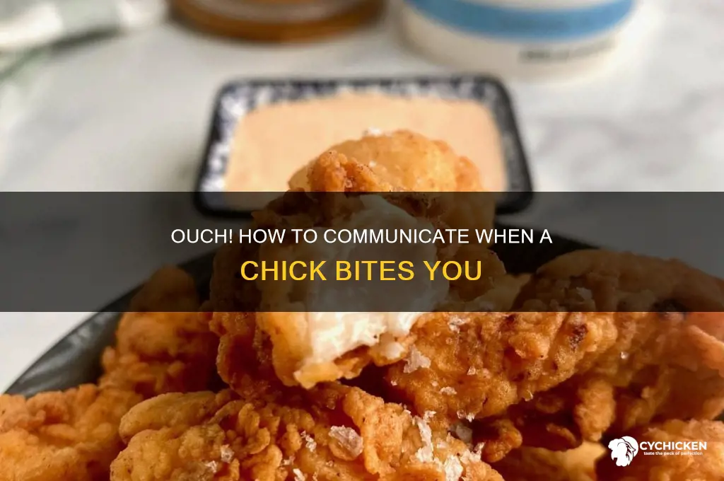 how to say when a chick bite
