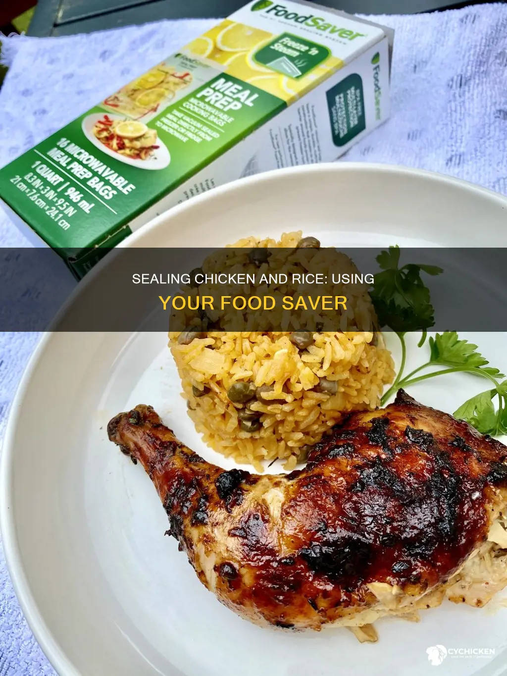 how to seal rice and chicken together food saver