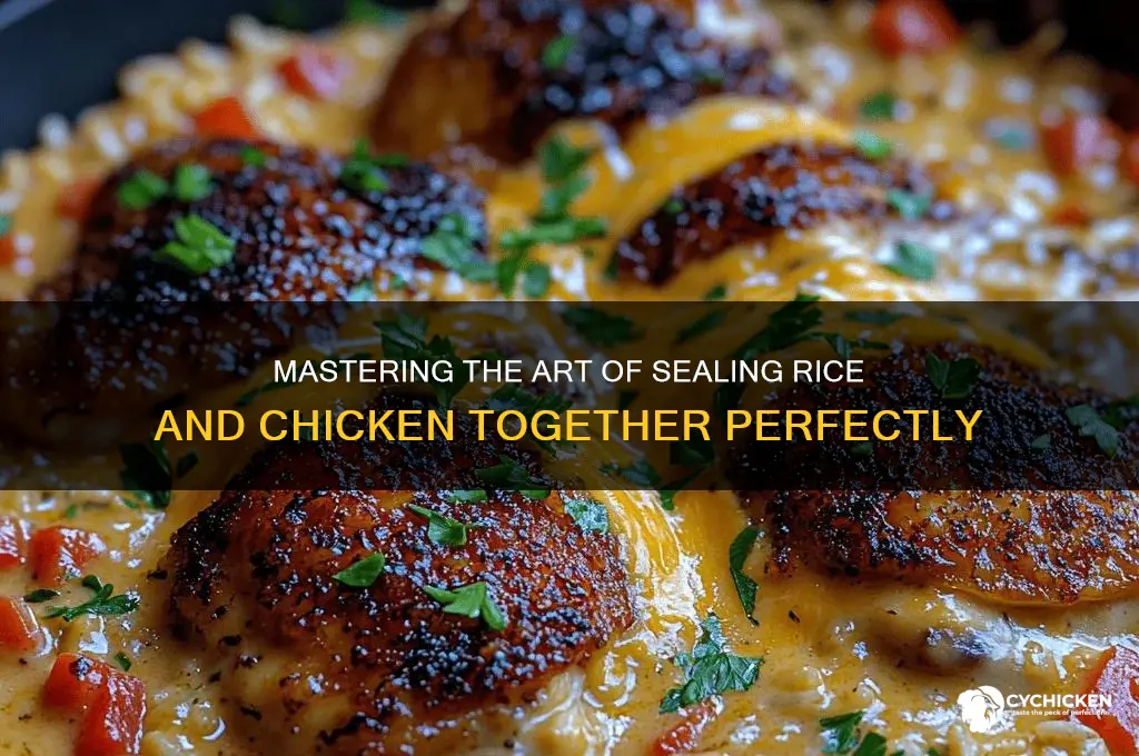 how to seal rice and chicken together
