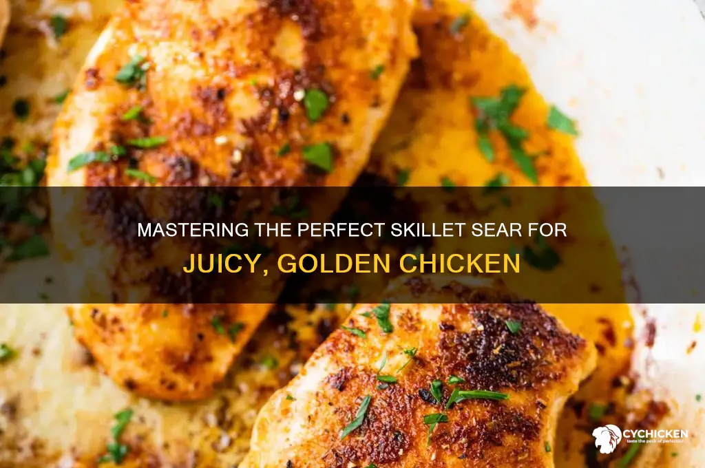 how to sear chicken in a skillet