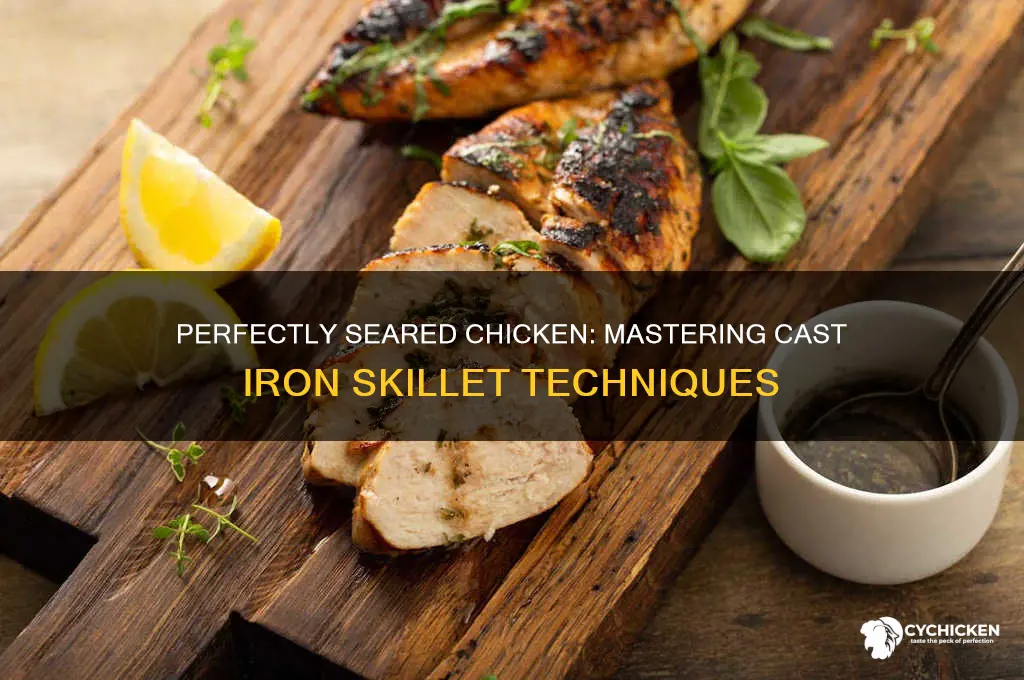 how to sear chicken in cast iron skillet