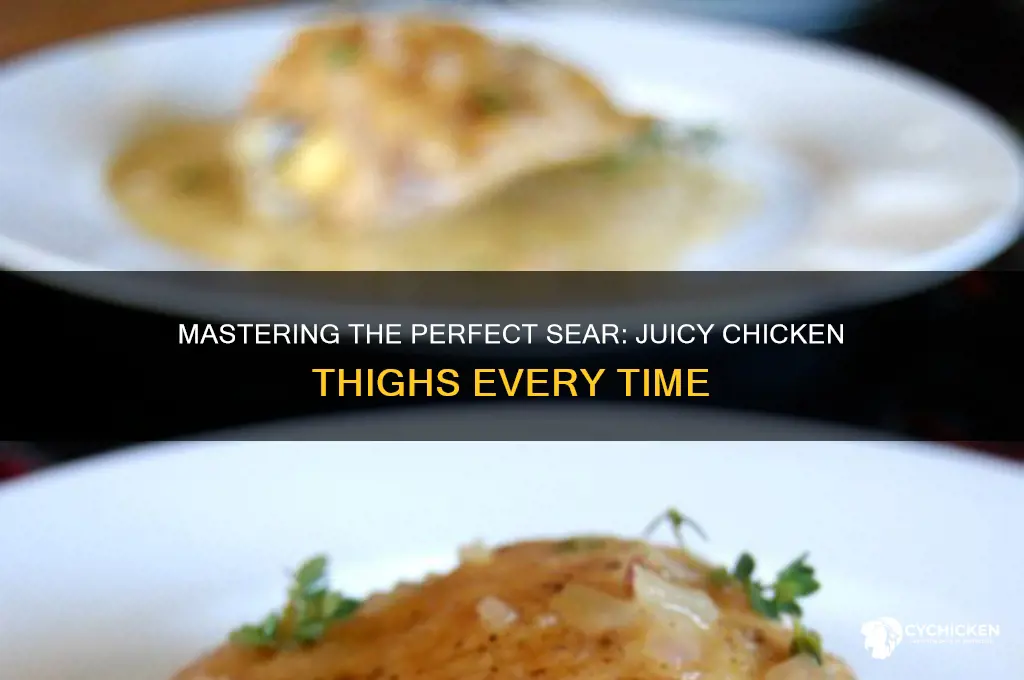 how to sear chicken thighs