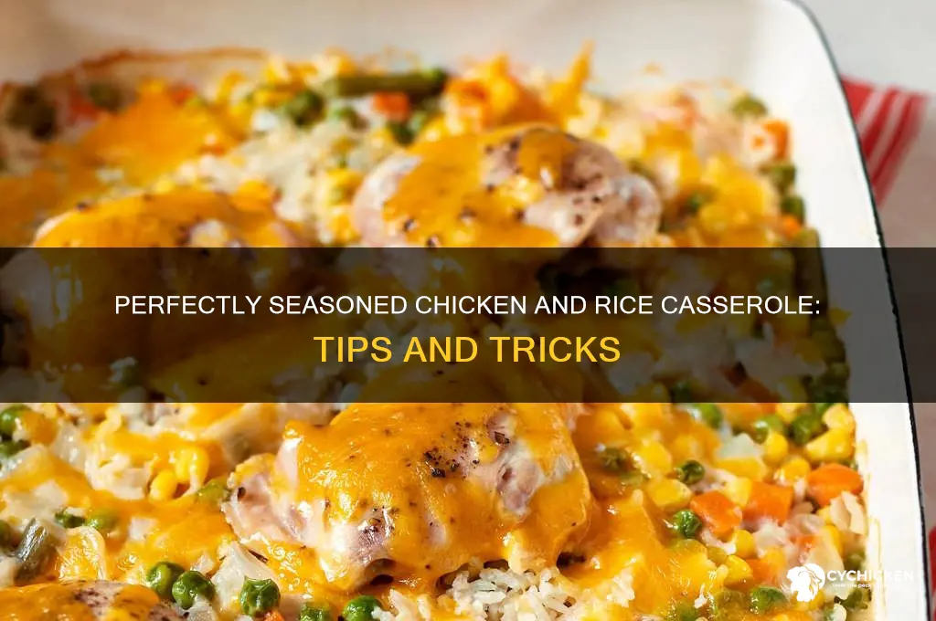 how to season chicken and rice casserole