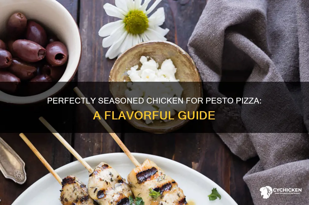 how to season chicken for pesto pizza