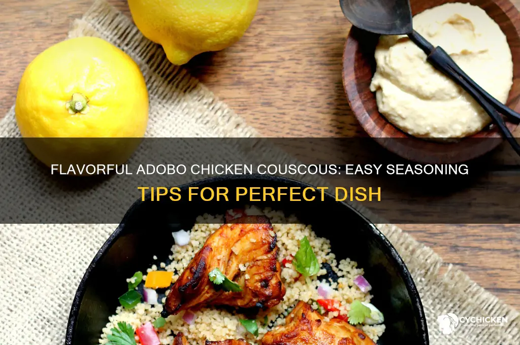 how to season couscous with adobo chicken