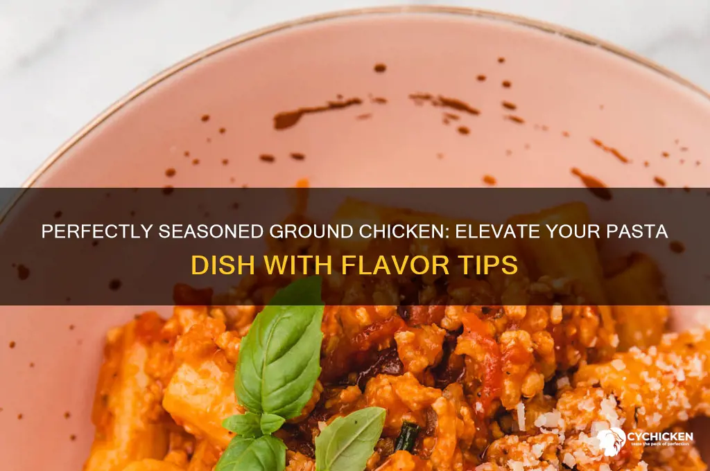 how to season ground chicken for pasta