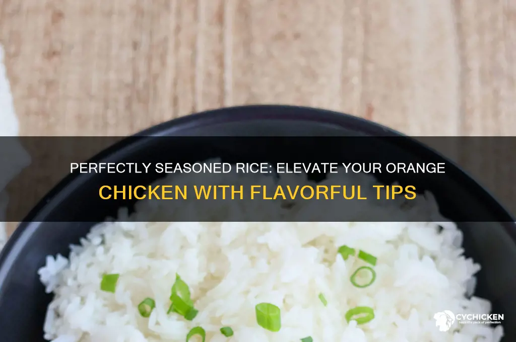how to season rice for orange chicken