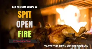 Mastering Open Fire Cooking: Securely Roasting Chicken on a Spit