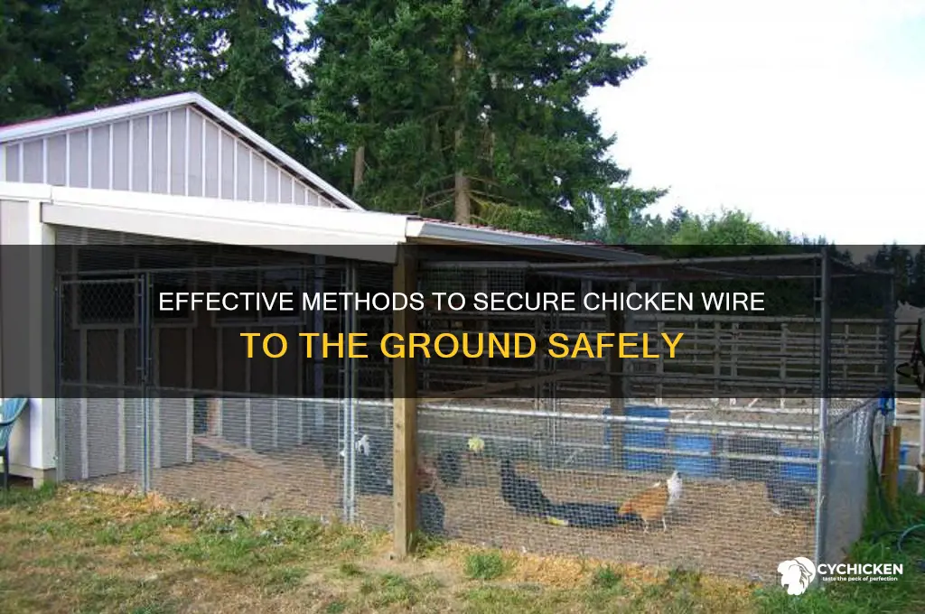 how to secure chicken wire to ground