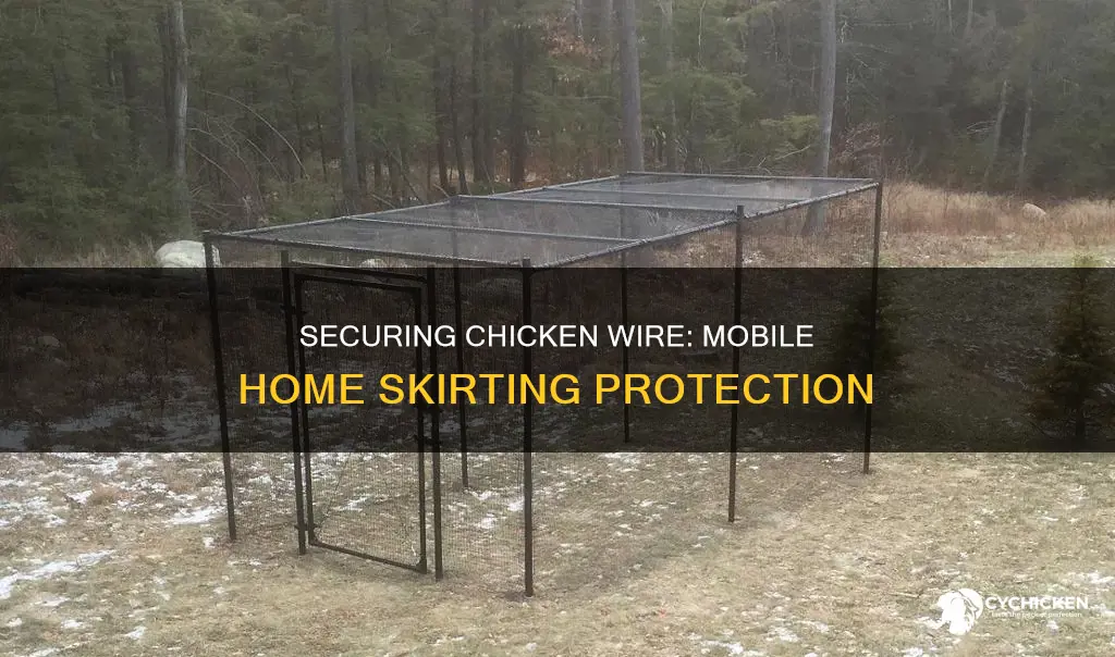 how to secure chicken wire to mobile home skirting