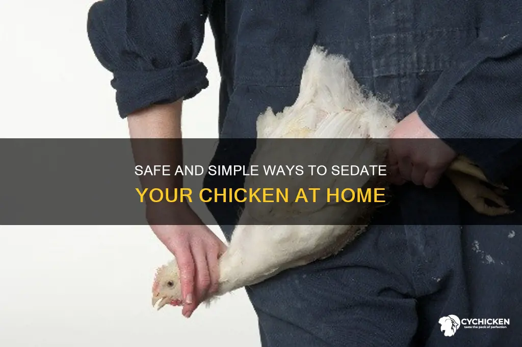 how to sedate a chicken at home