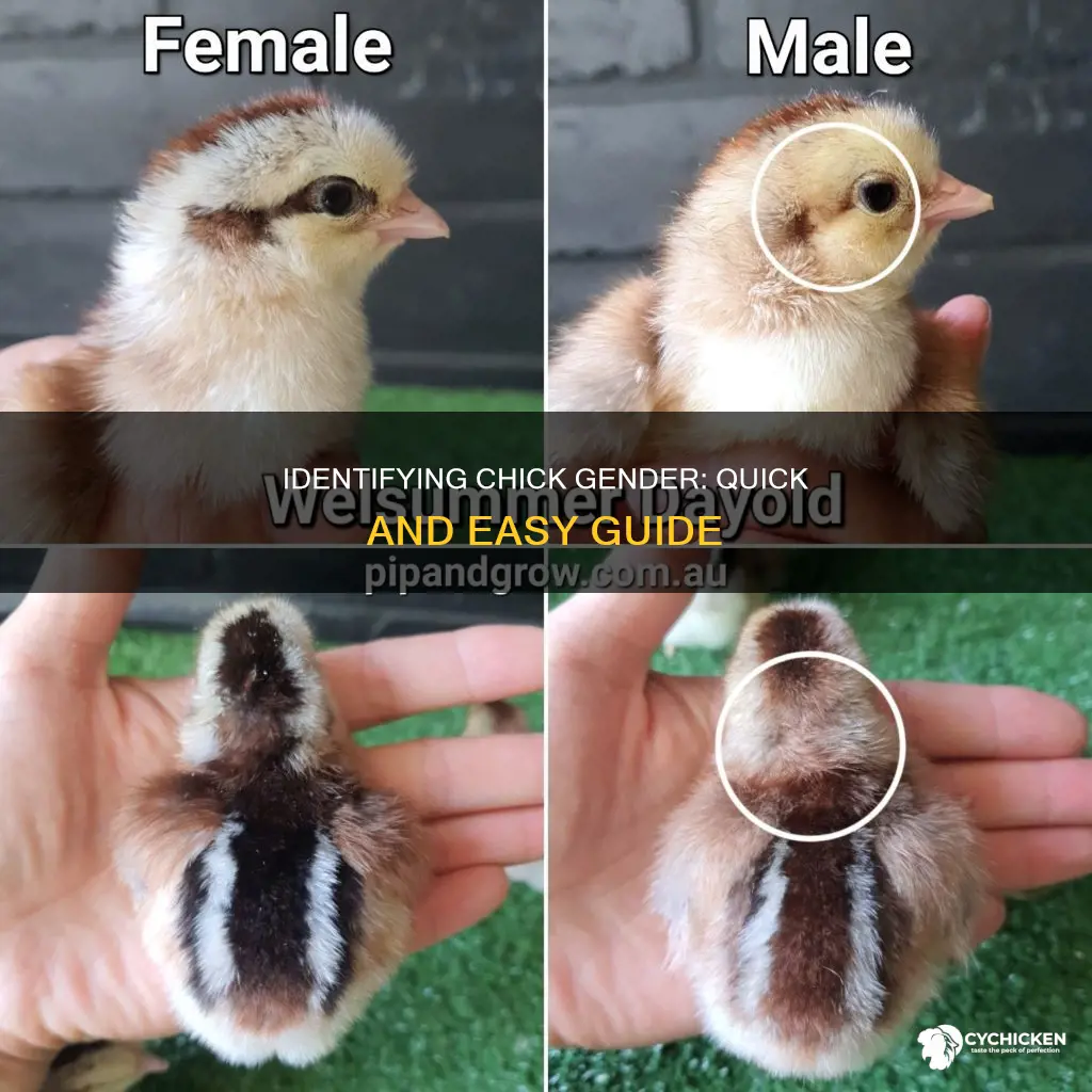 how to see if a chick is male or female