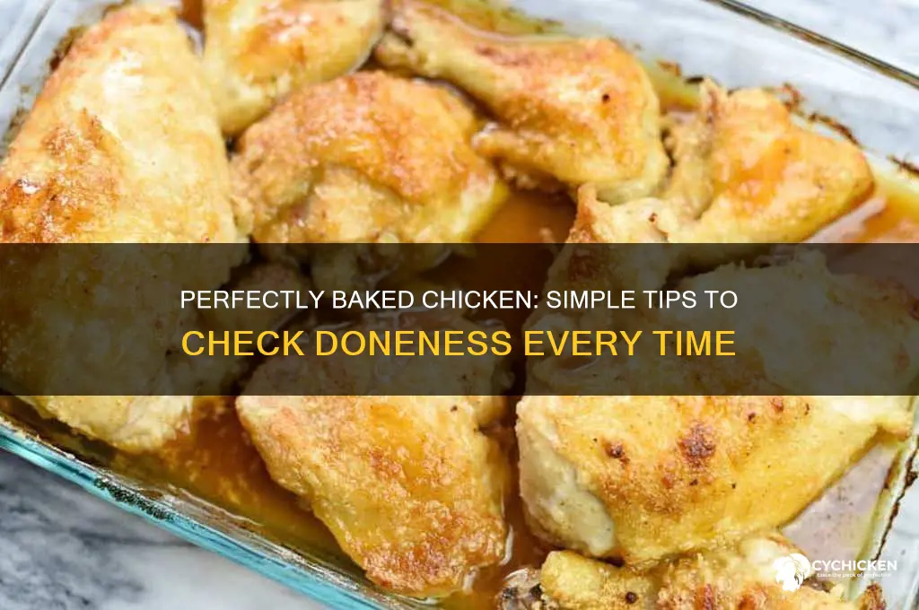 how to see if chicken is done baking