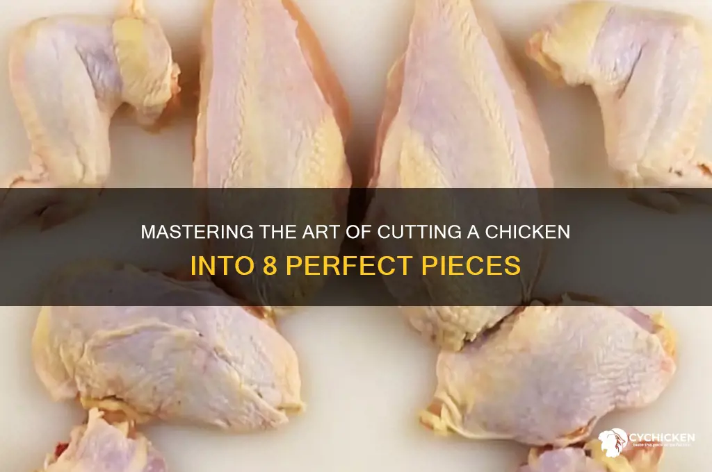 how to separate a chicken into 8 pieces