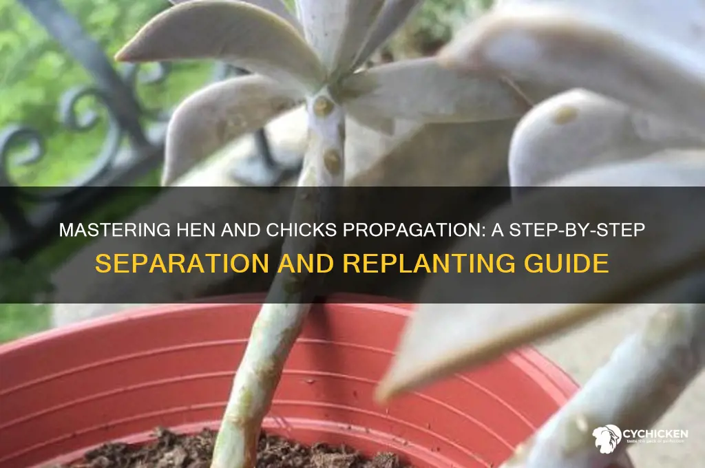 how to separate and replant hen and chicks