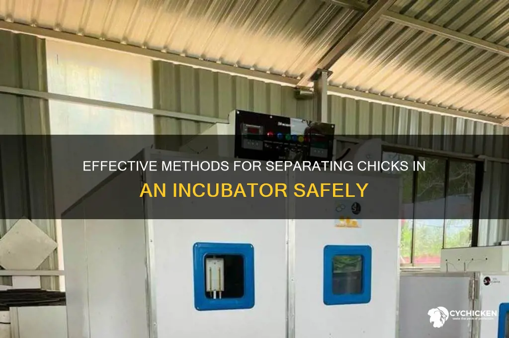 how to separate chicks in an incubator