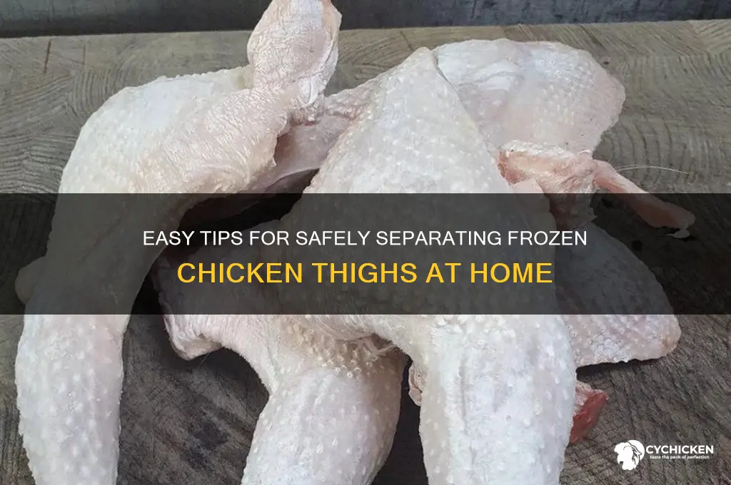 how to separate frozen chicken thighs