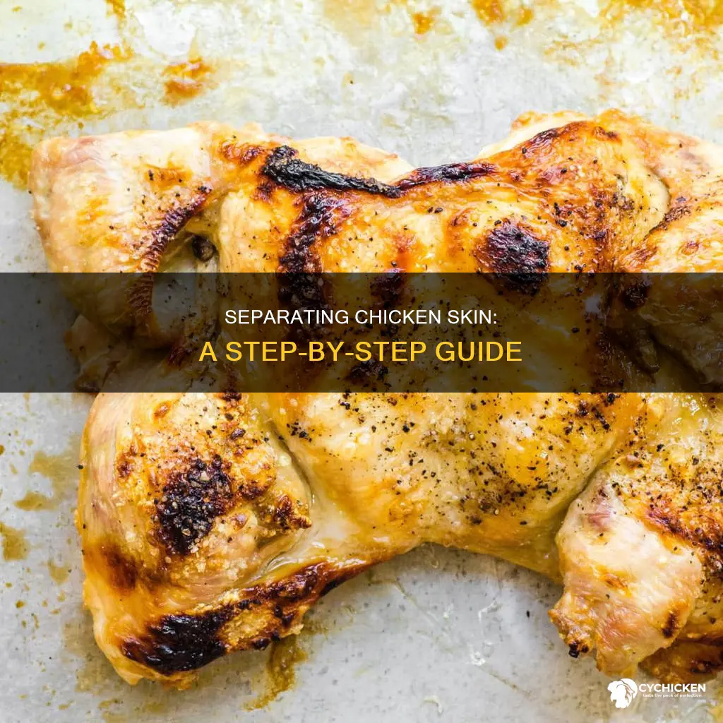 how to separate skin from chicken and leave it complete