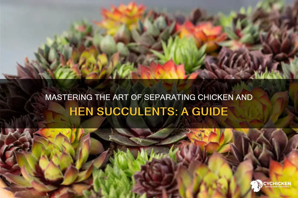 how to seperate a chicken and hen succulent