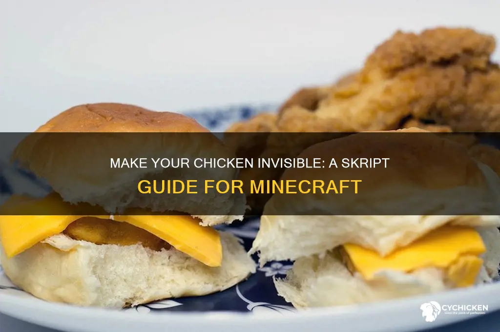 how to set a chicken invisible with skript