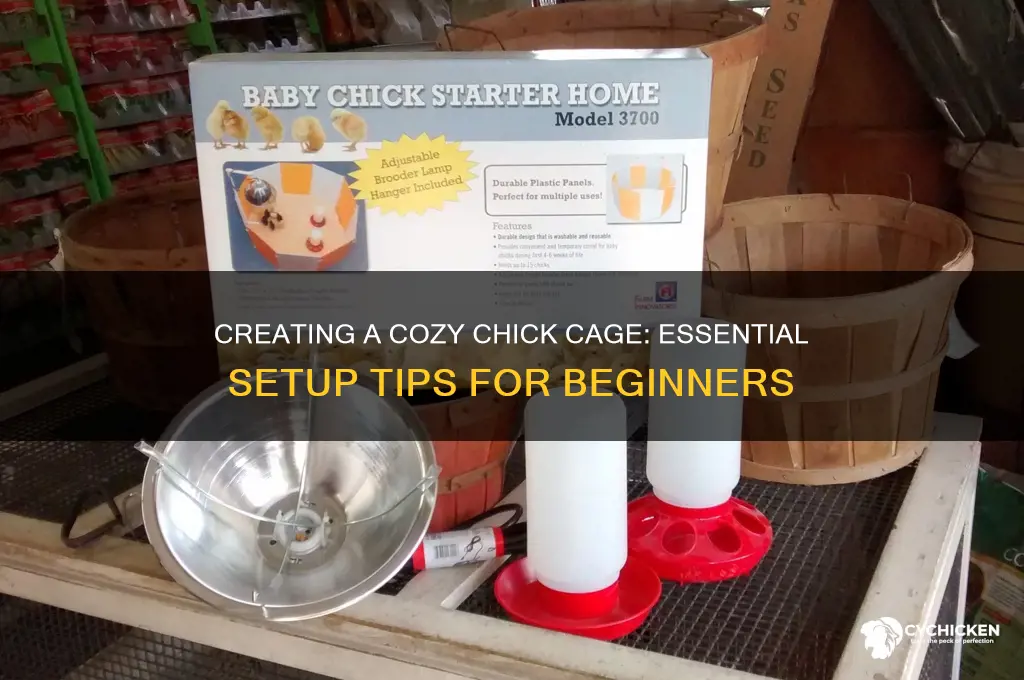 how to set up a chick cage