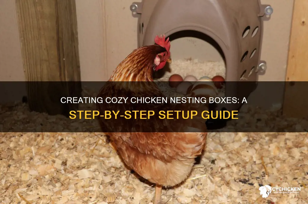 how to set up chicken nesting boxes