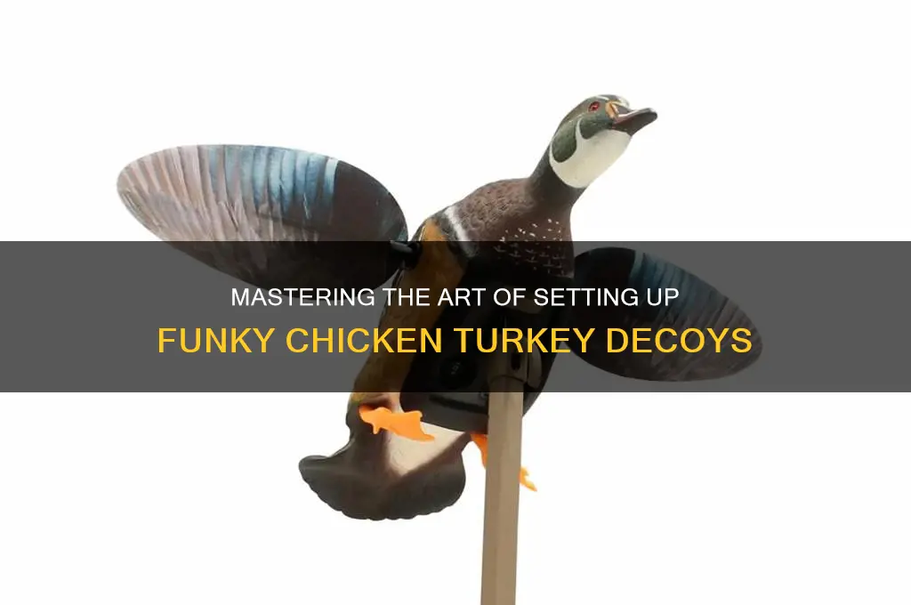 how to set up funky chicken turkey decoy