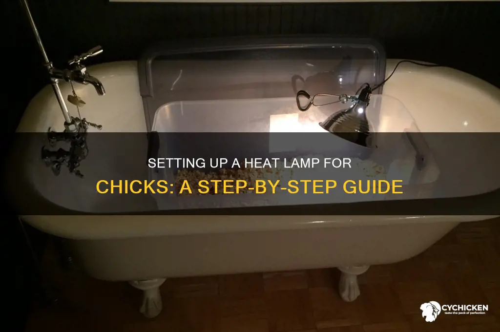 how to set up heat lamp for chicks