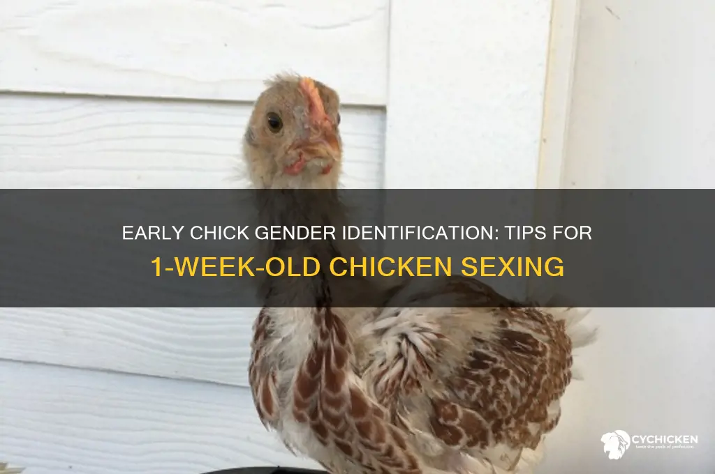 how to sex a 1 week old chicken