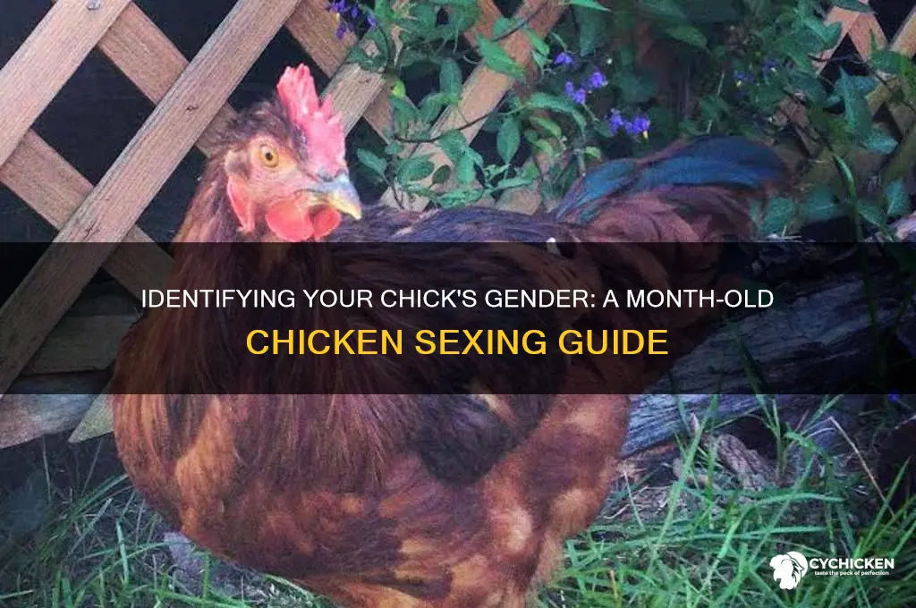 how to sex a month old chicken