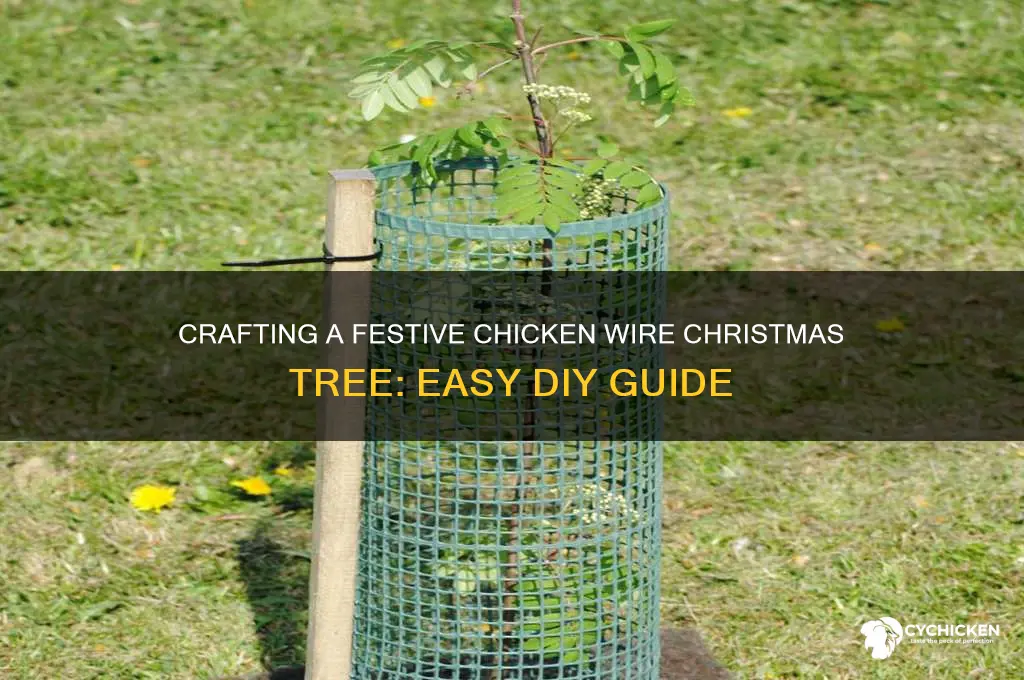 how to shape chicken wire christmas tree