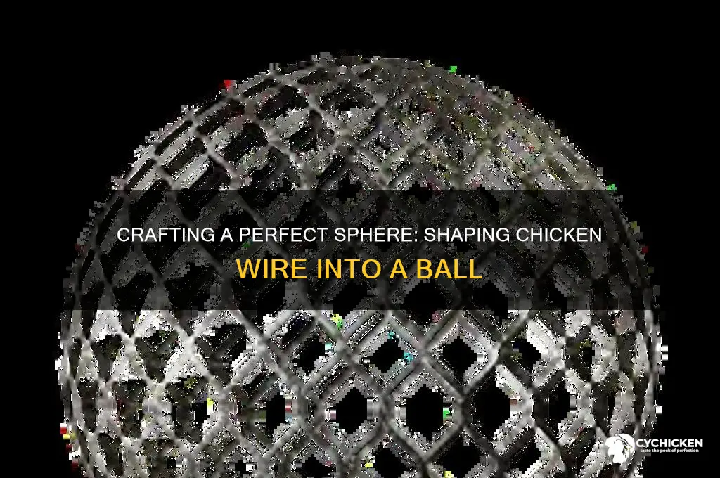 how to shape chicken wire into a ball