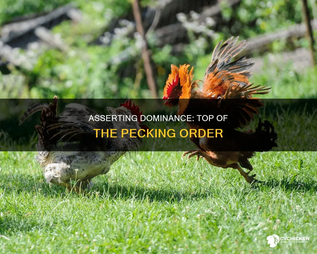 how to show chicken ur at top of pecking order