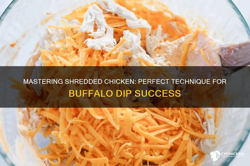 how to shred chicken for buffalo dip
