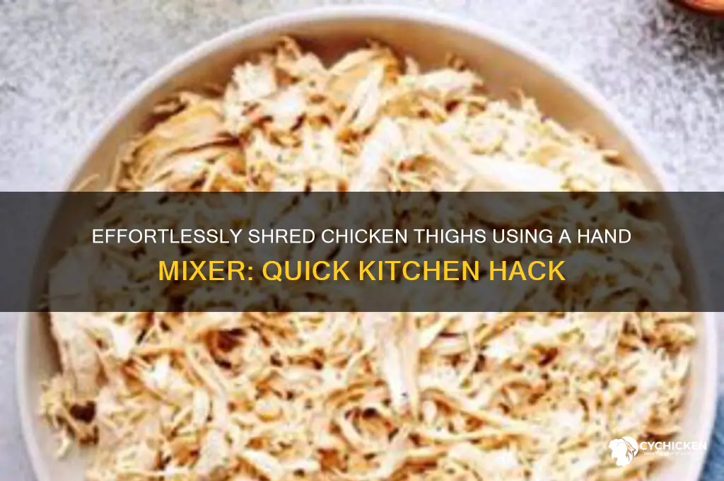 how to shred chicken thighs with handmixer