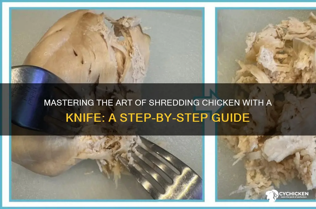 how to shred chicken with a knife