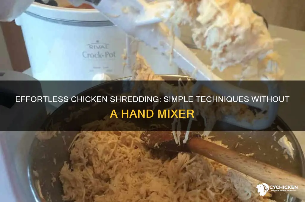how to shred chicken without a hand mixer